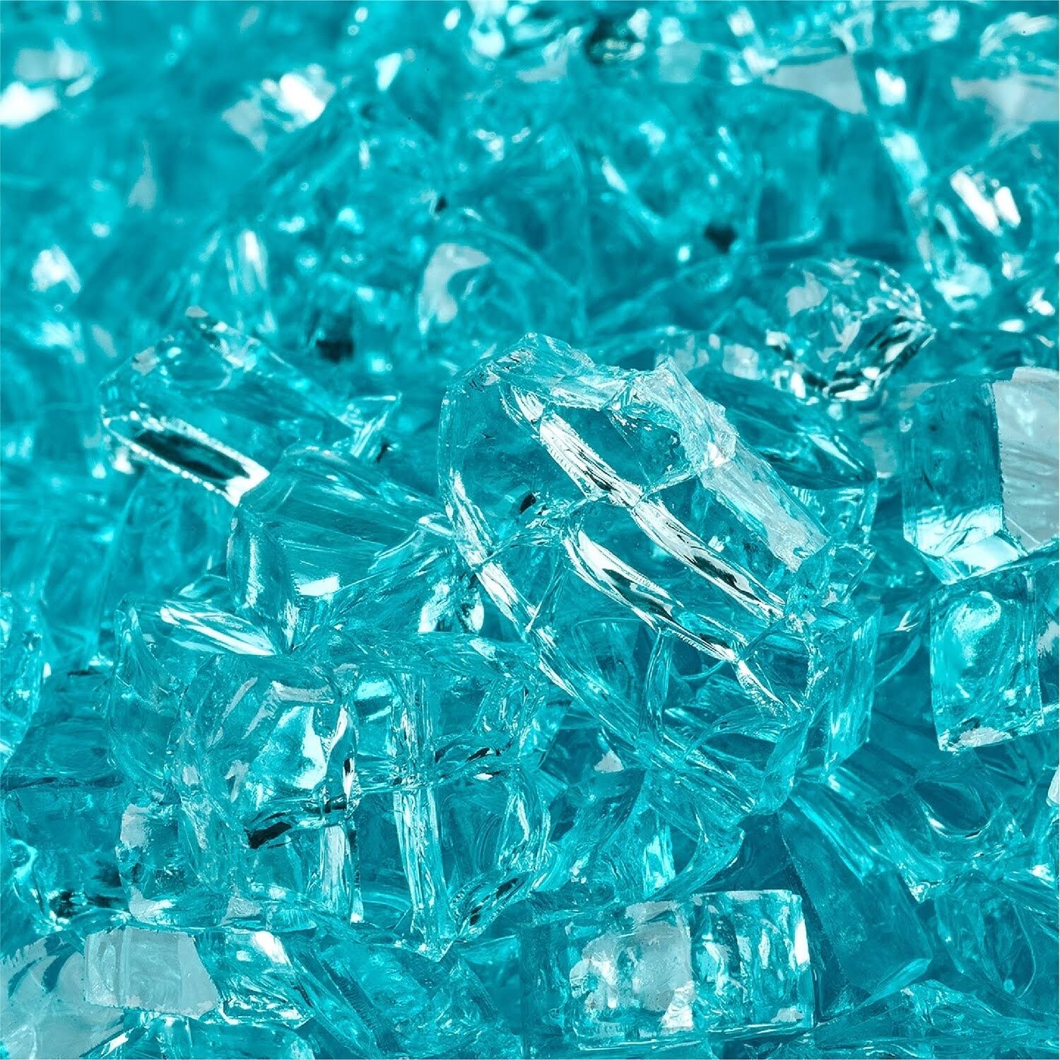 Tahitian Blue - Fire Glass for Indoor and Outdoor Fire Pits or Fireplaces | 10 Pounds | 1/4 inch