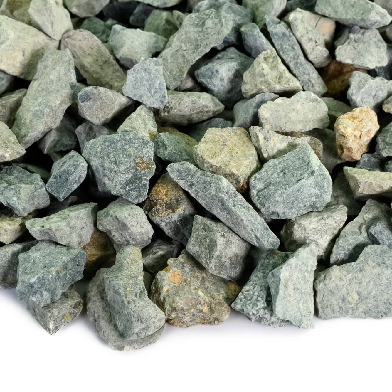 Landscape Rock and Pebble | Natural, Decorative Stones and Gravel for Landscaping, Gardening, Potted Plants, and More - Seafoam Green, 3/4