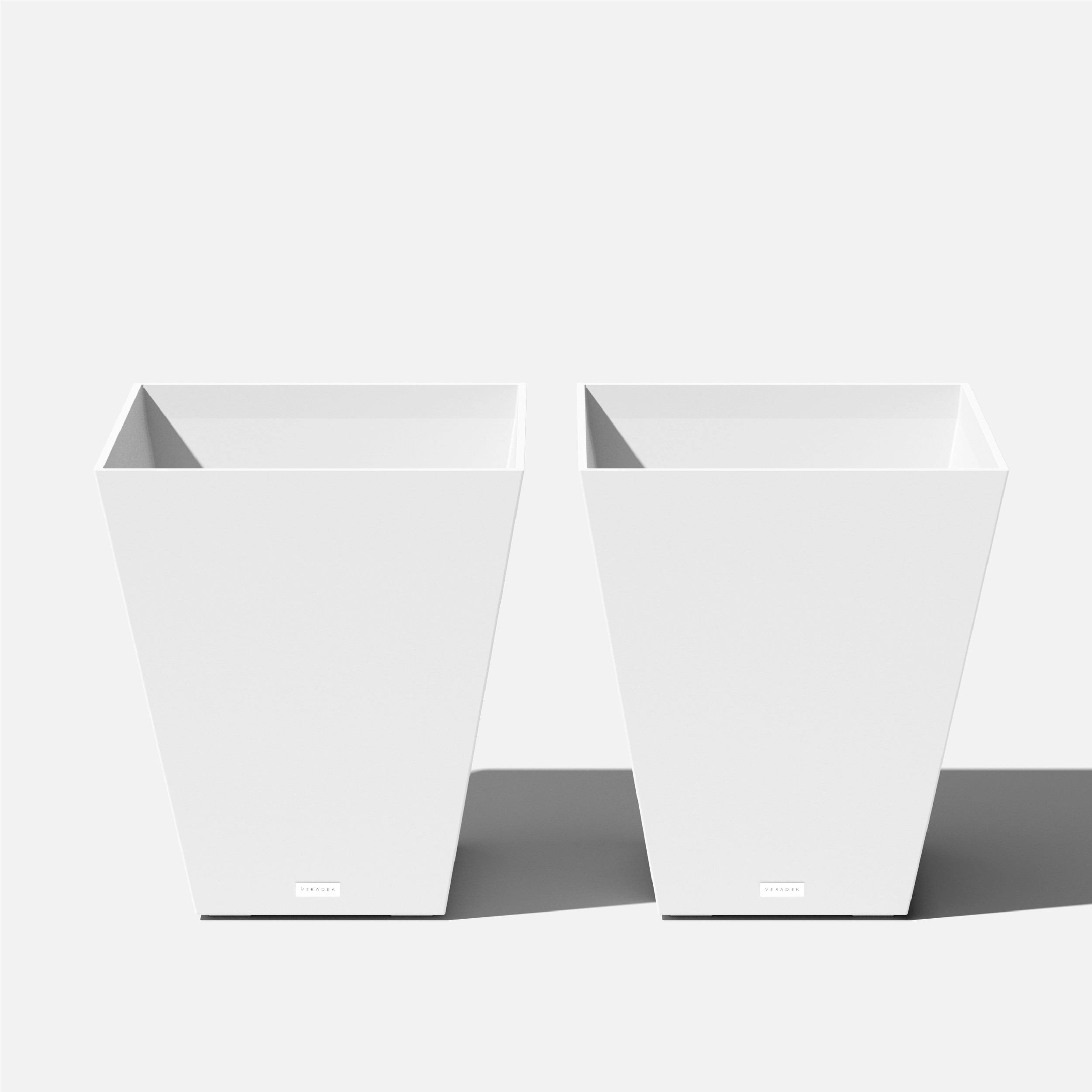 Veradek Pure Series Nobleton 22 inch Planter 2 Pack White