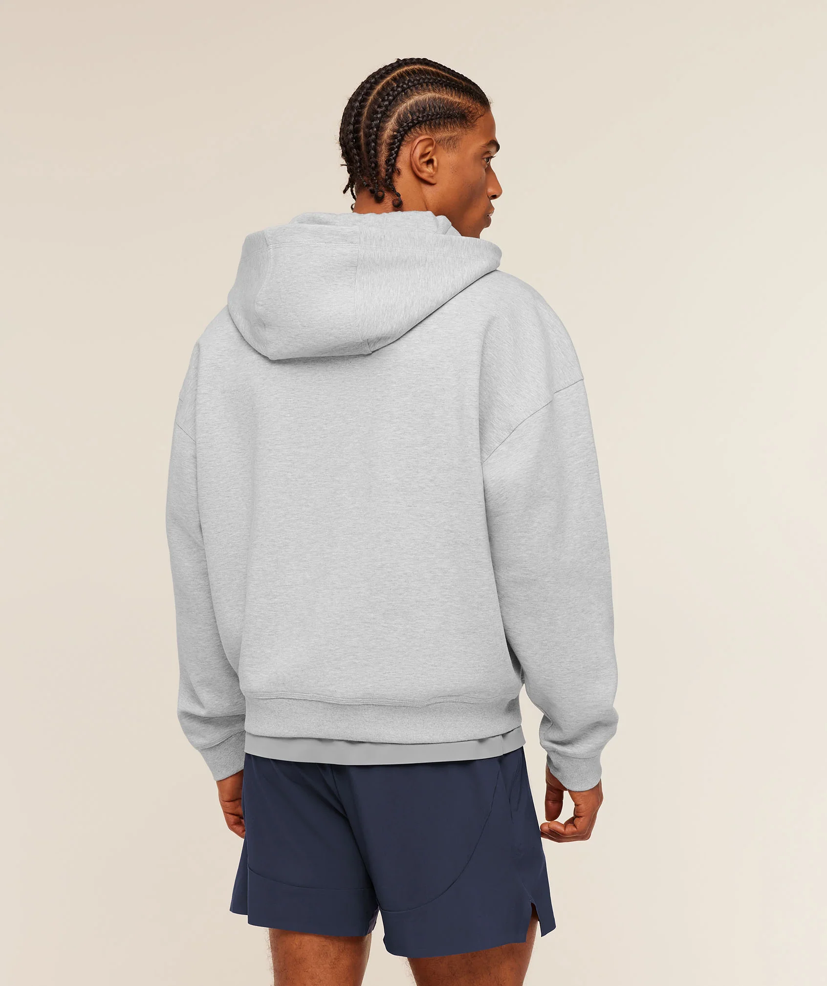EVOLVE LIGHTWEIGHT ZIP THROUGH HOODIE - Soft Grey Marl