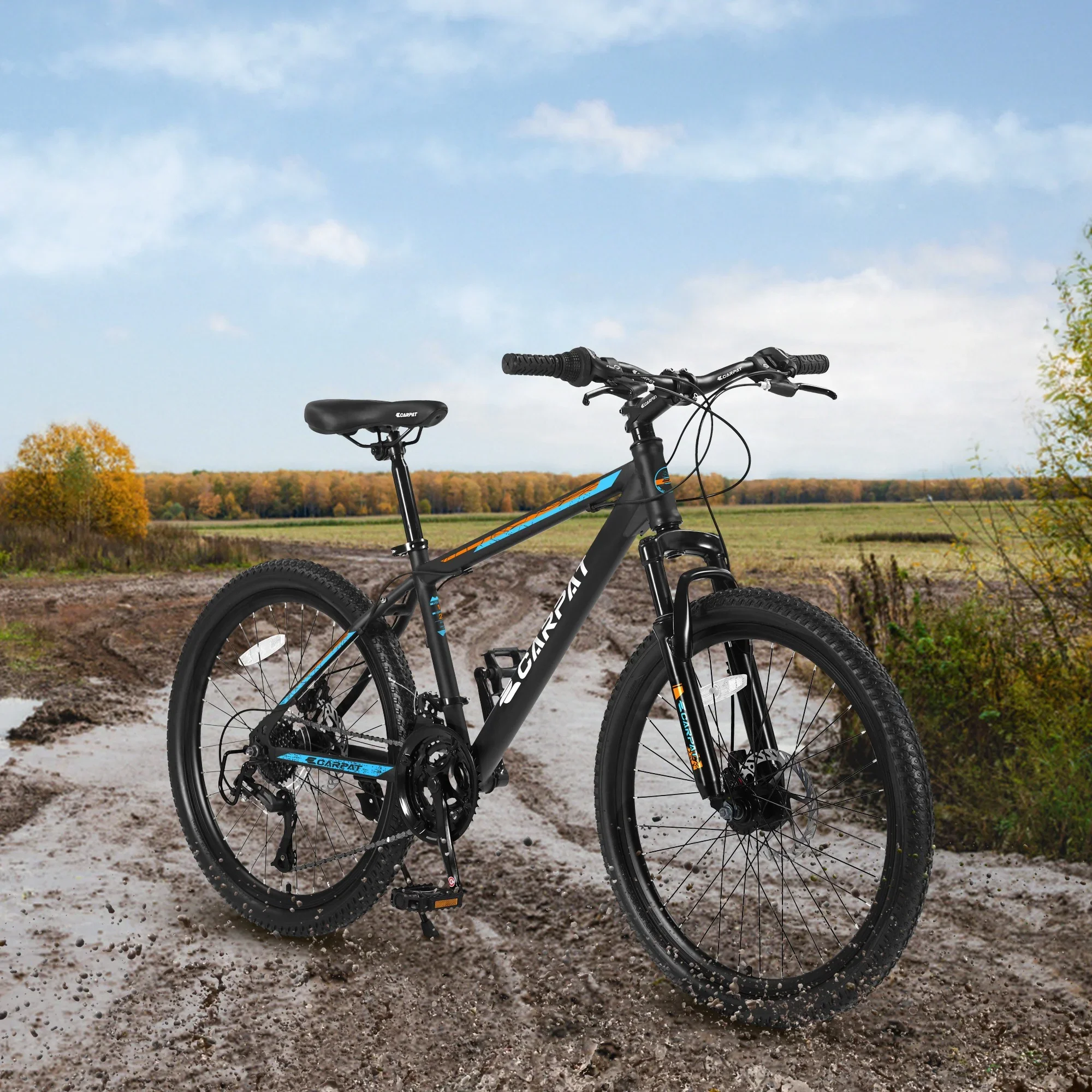 26-Inch Women's Mountain Bike for Youth and Adults, Featuring Shimano 21-Speed Shifter and Dual Hand Brakes, White