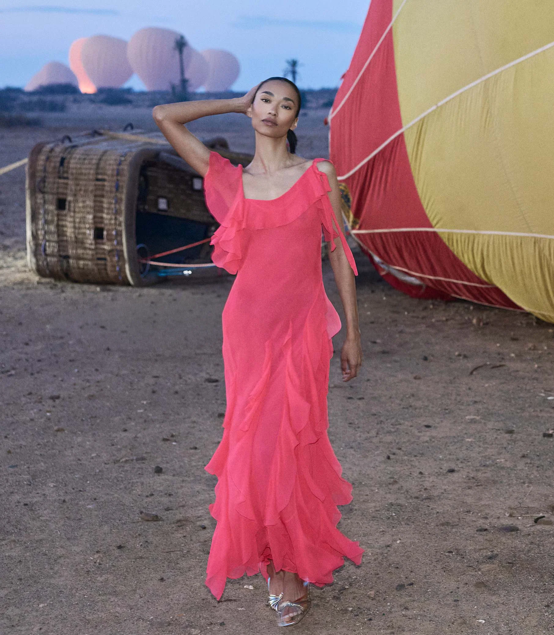 ZELIA DRESS -- BOUGAINVILLEA