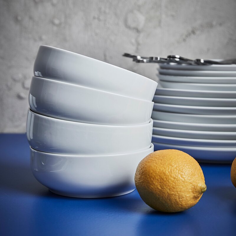 Atelier skål 13 cm 4 stk super white