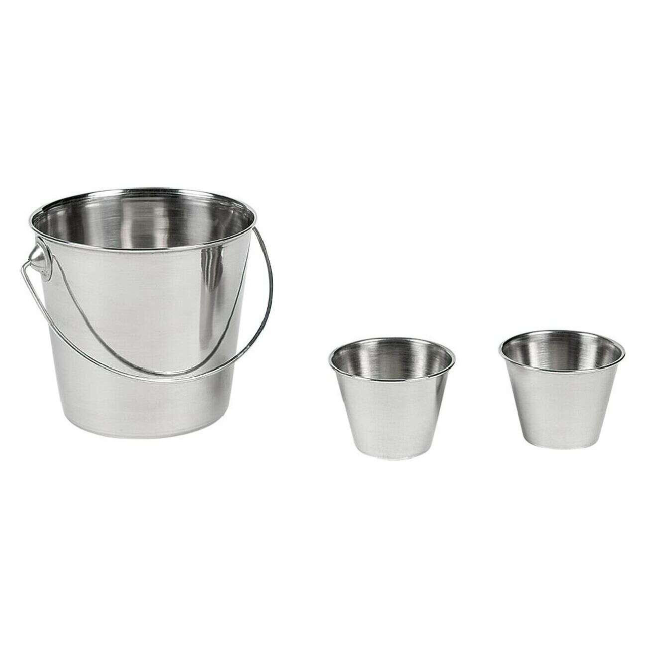 Seau pour frites inox argenté