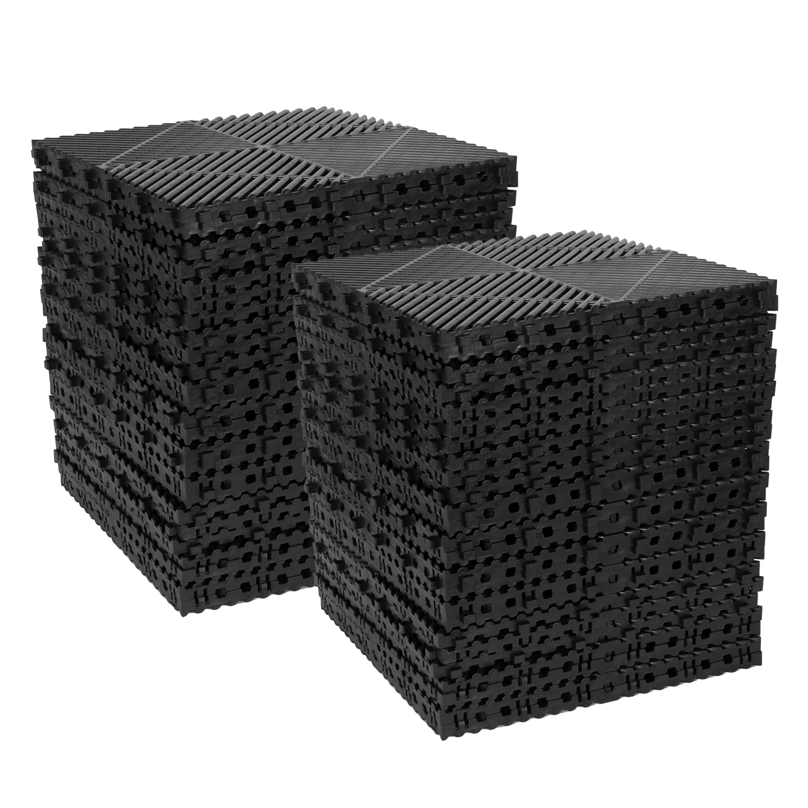Garage Floor Tiles Interlocking 15.75x15.75 in 50pcs Garage Flooring Tiles Black(Black 50Pcs) - Image 5