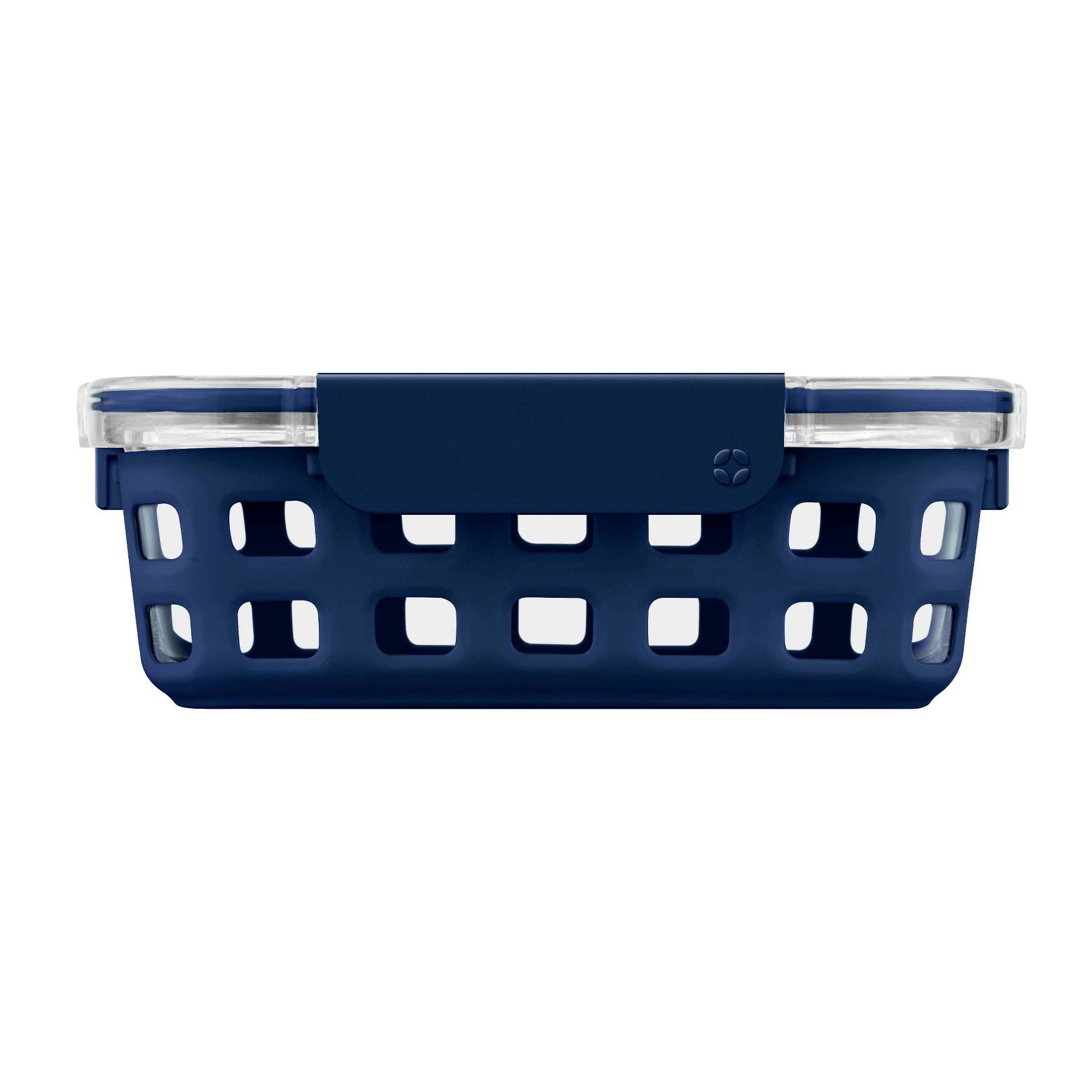 Ello 3.4 Cup Glass Food Storage Container Navy | Target
