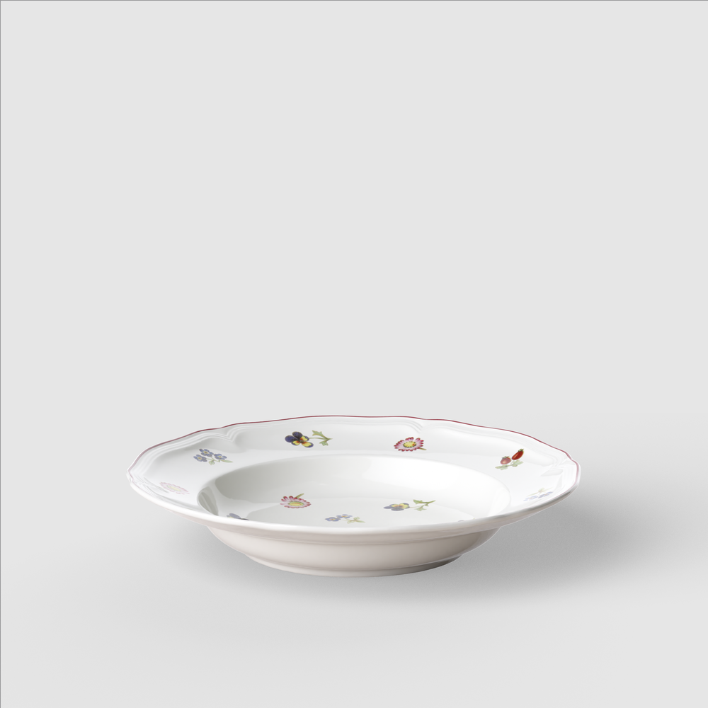 Petite Fleur Soup bowl - White, 9'', Premium Porcelain