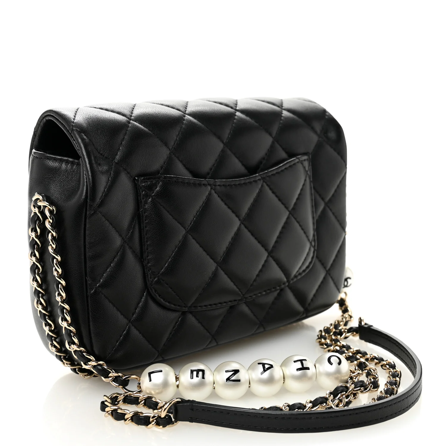 Lambskin Quilted Small My Precious Flap Black