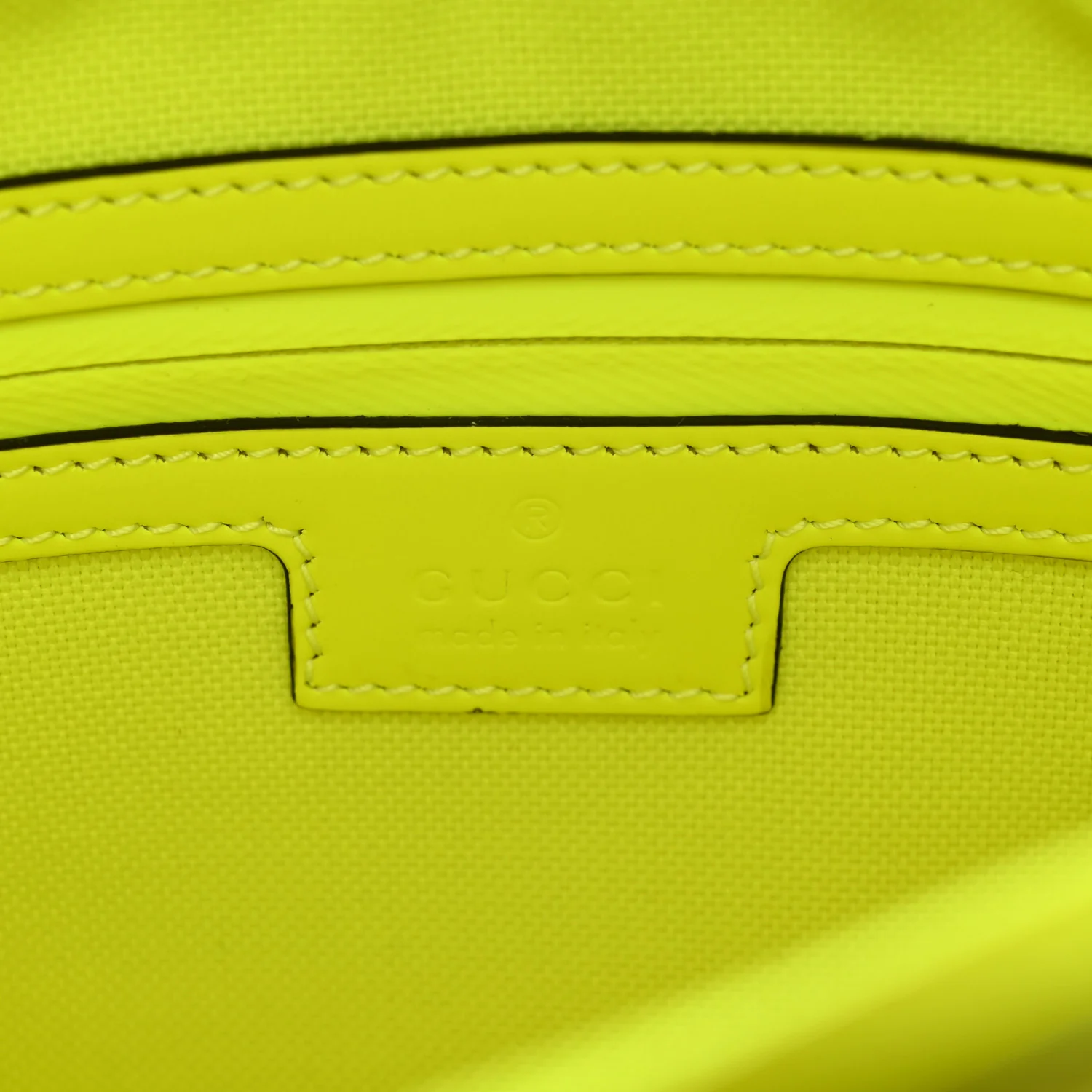 Rubber Effect Monogram GG Crossbody Bag Fluorescent Yellow