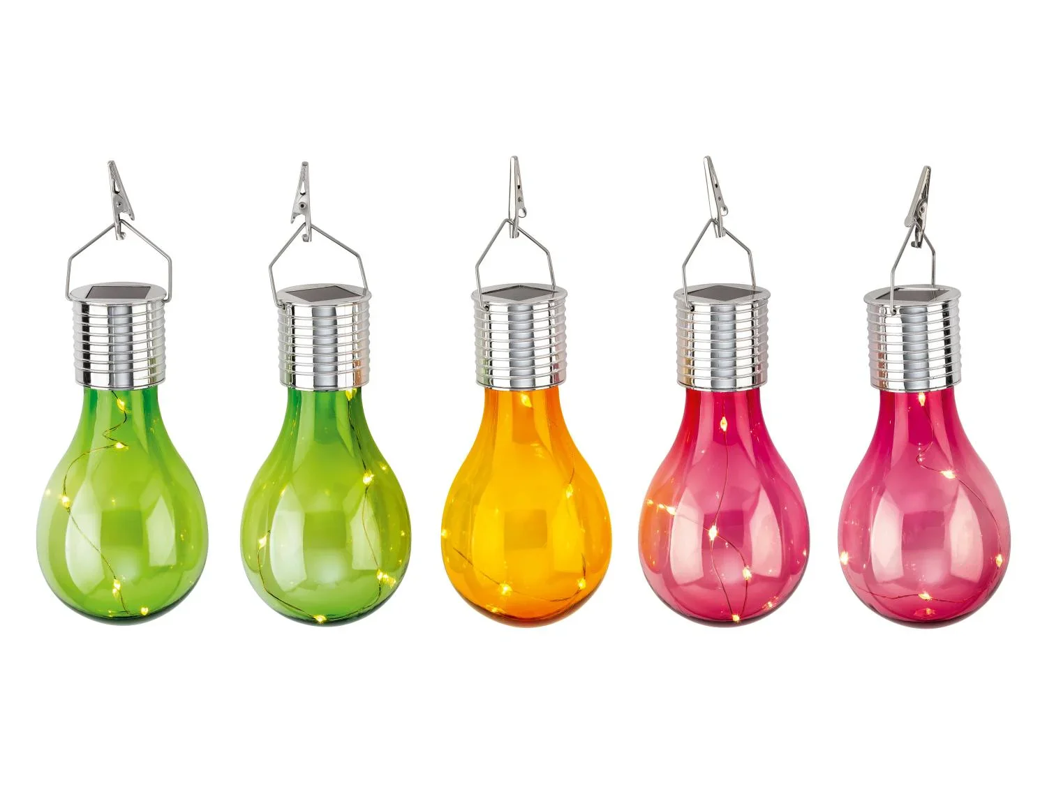 LIVARNO Lot de 5 Ampoules solaires LED