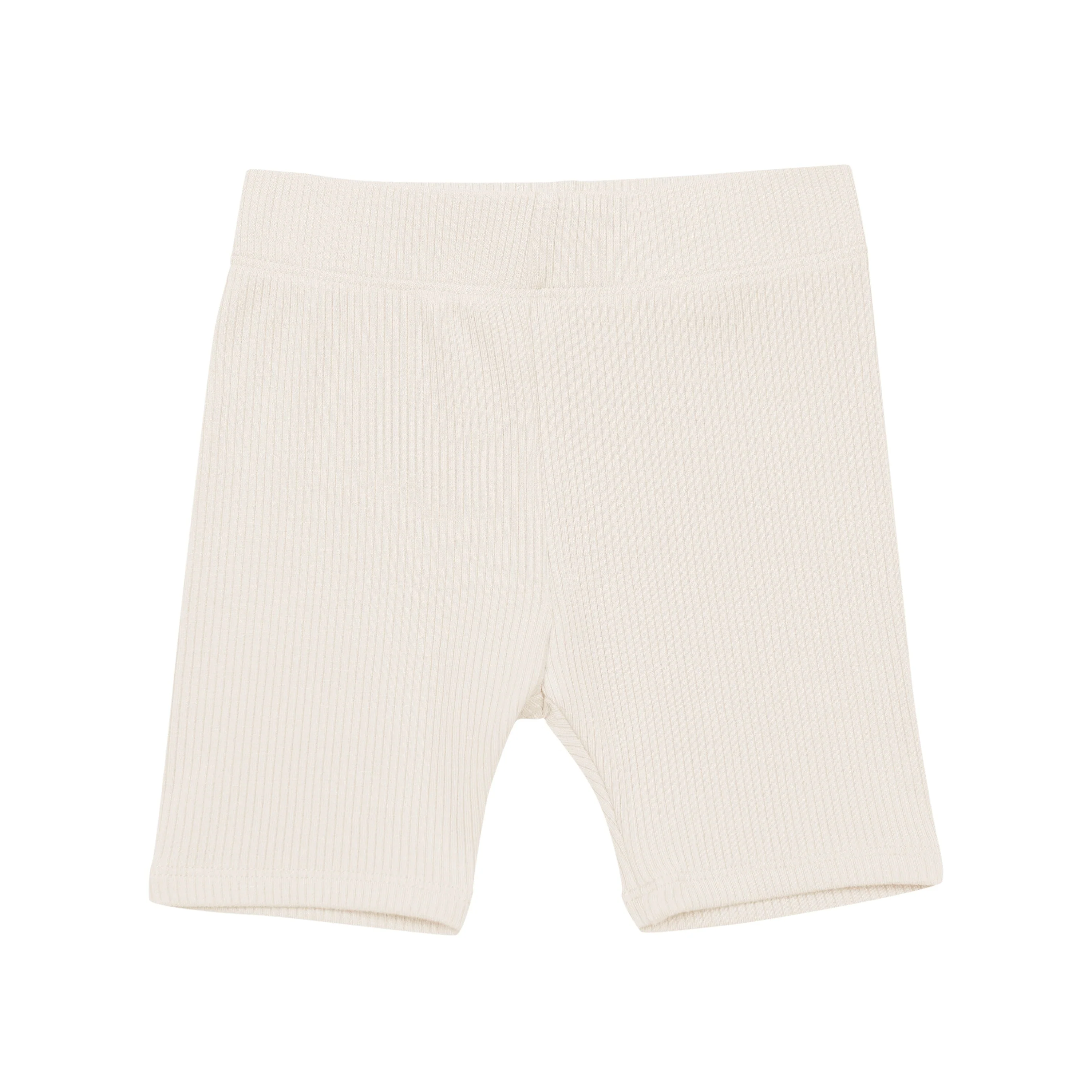 Ribbed Toddler Biker Shorts in Oat