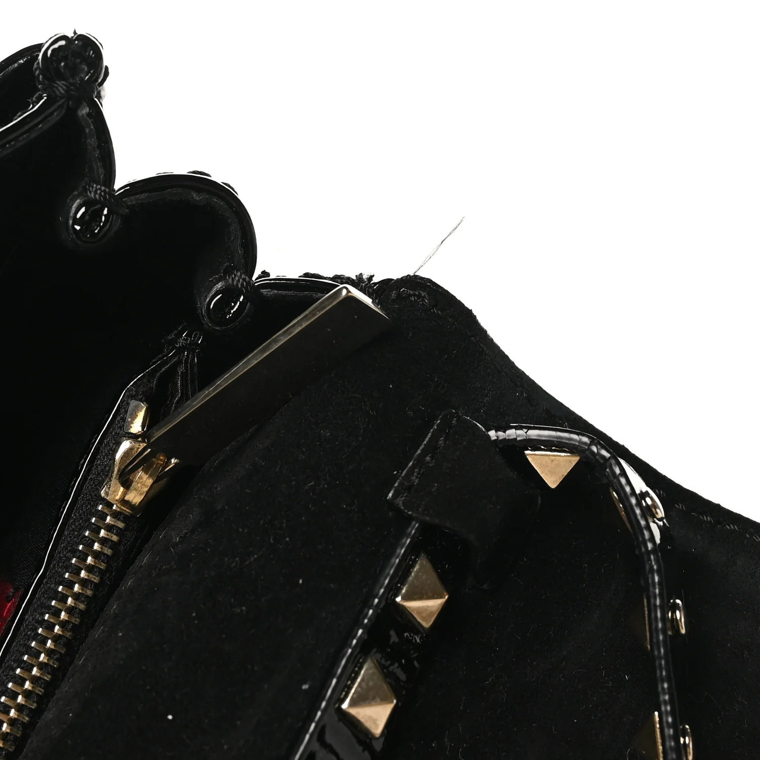 Patent Rockstud Flip Lock Flap Black