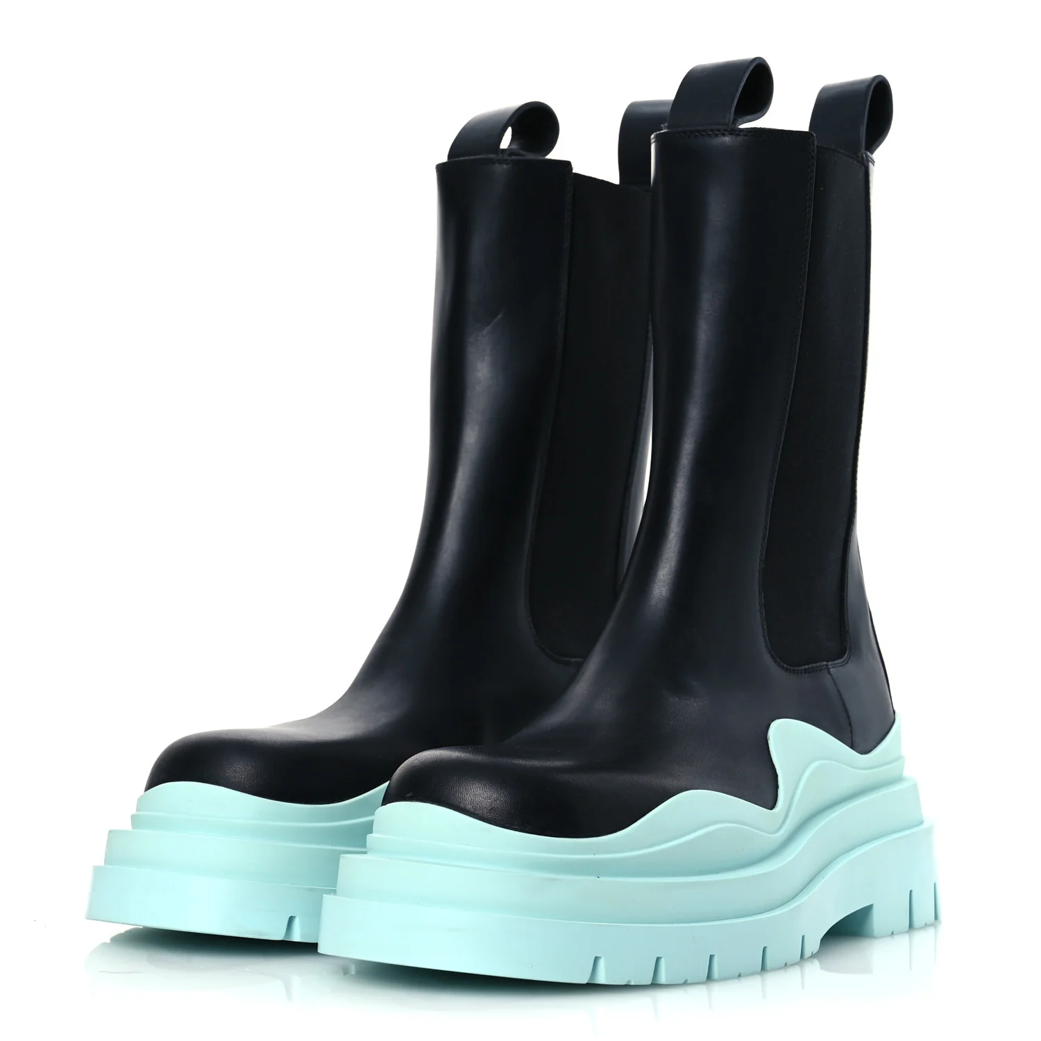 Calfskin Womens The Tire Chelsea Boots 39 Black Flannel