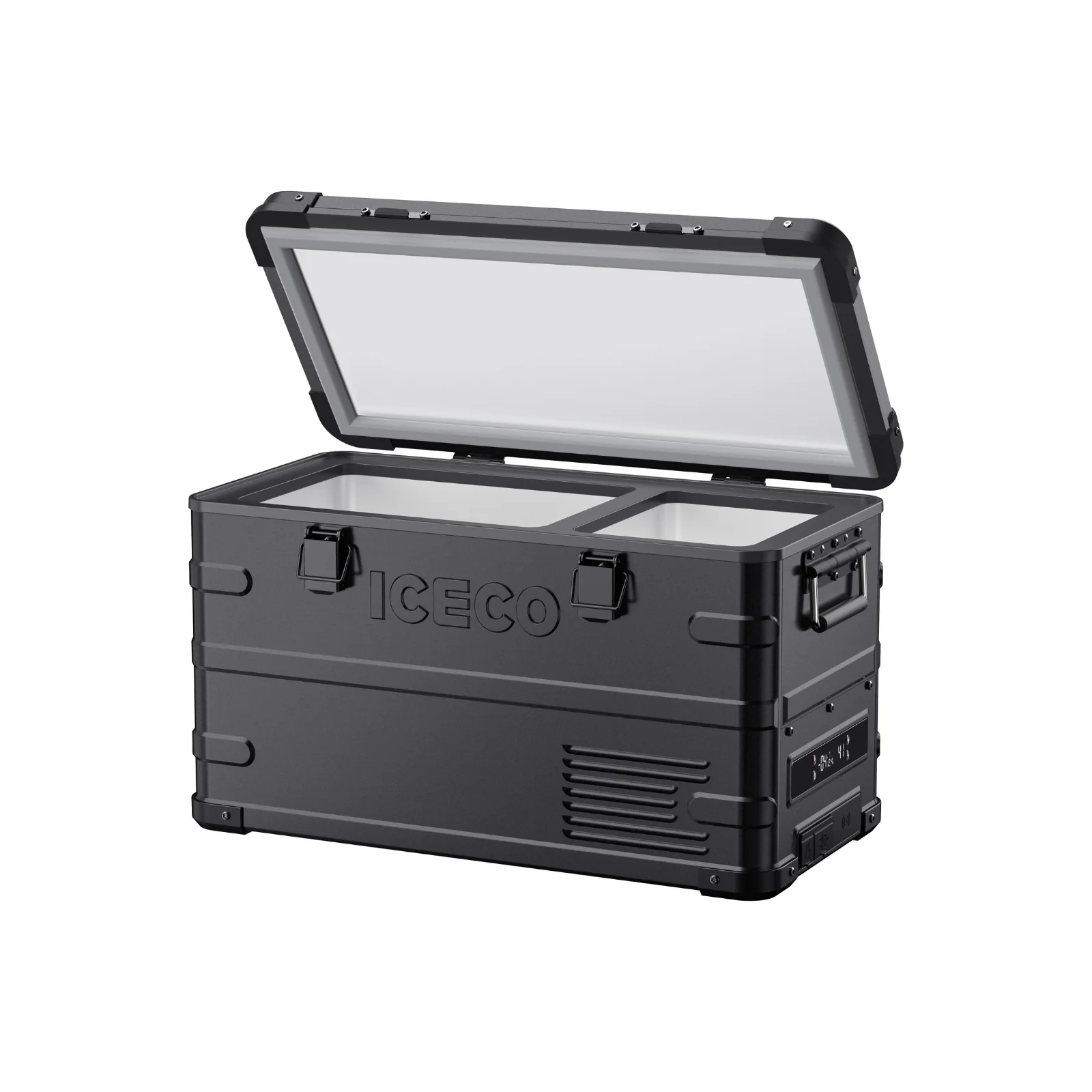 APL35 Dual Zone Aluminum Black Freezer | ICECO | 35 LT