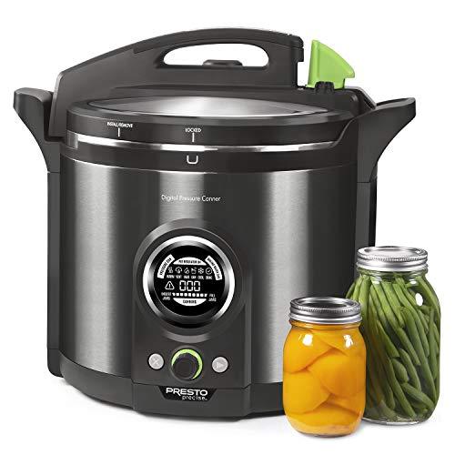 Stérilisateur numérique Presto 02144 de 12 pintes, noir inox