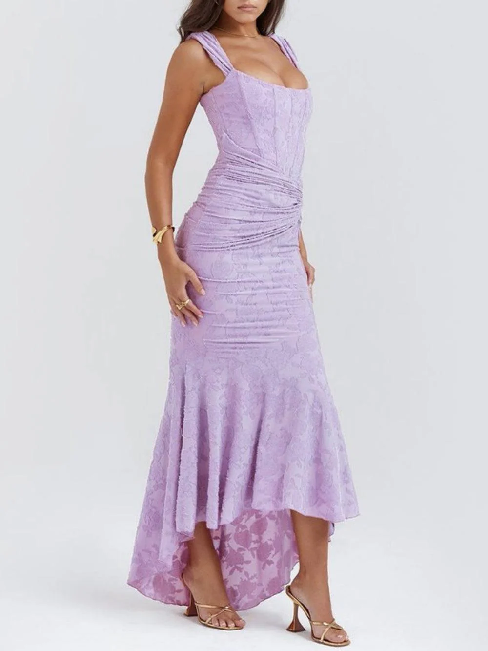 Robe Maxi Fleurie Bleuets