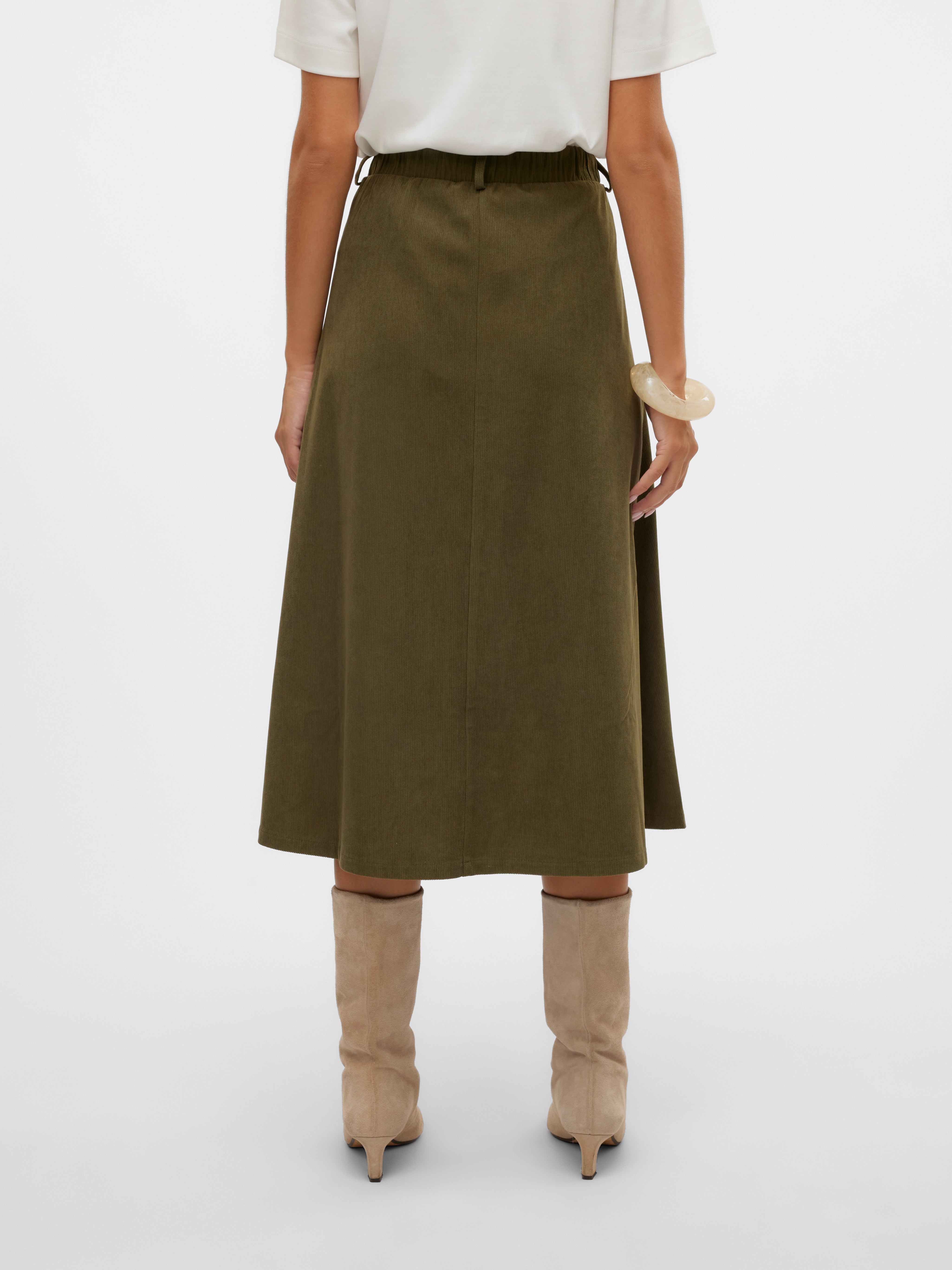 VERO MODA® VMVIENNA High waist Corduroy Midi skirt