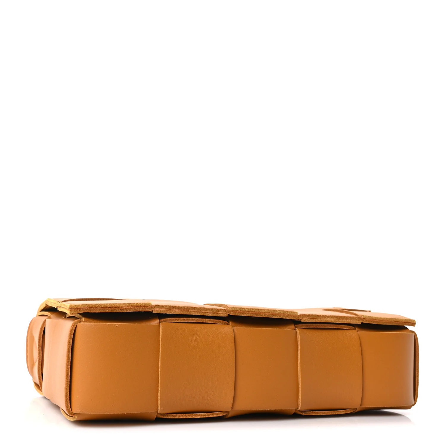 Lambskin Maxi Intrecciato Small Cassette Crossbody Bag Clay