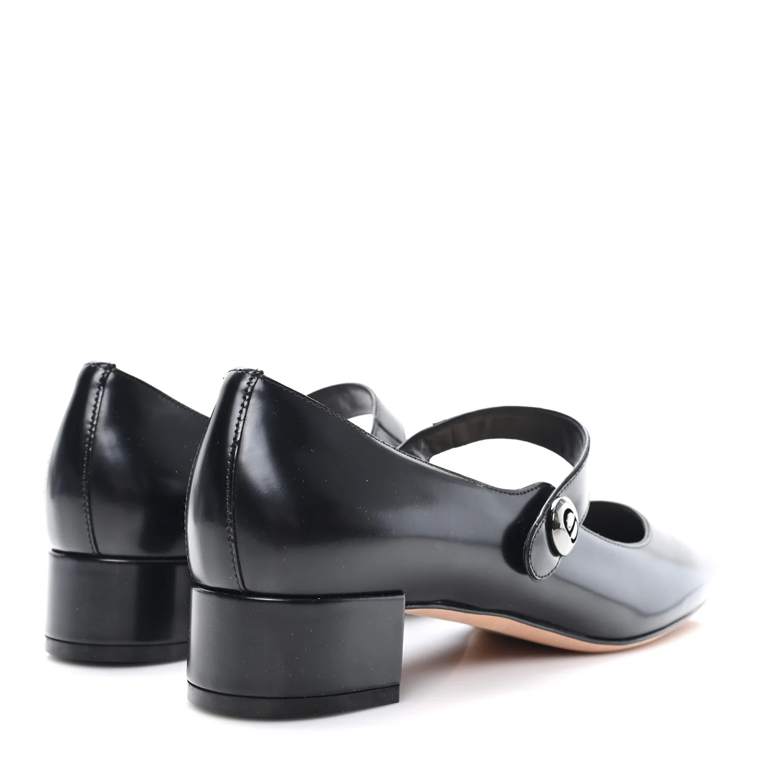 Brushed Calfskin Uniform 30mm Pumps 39 Black