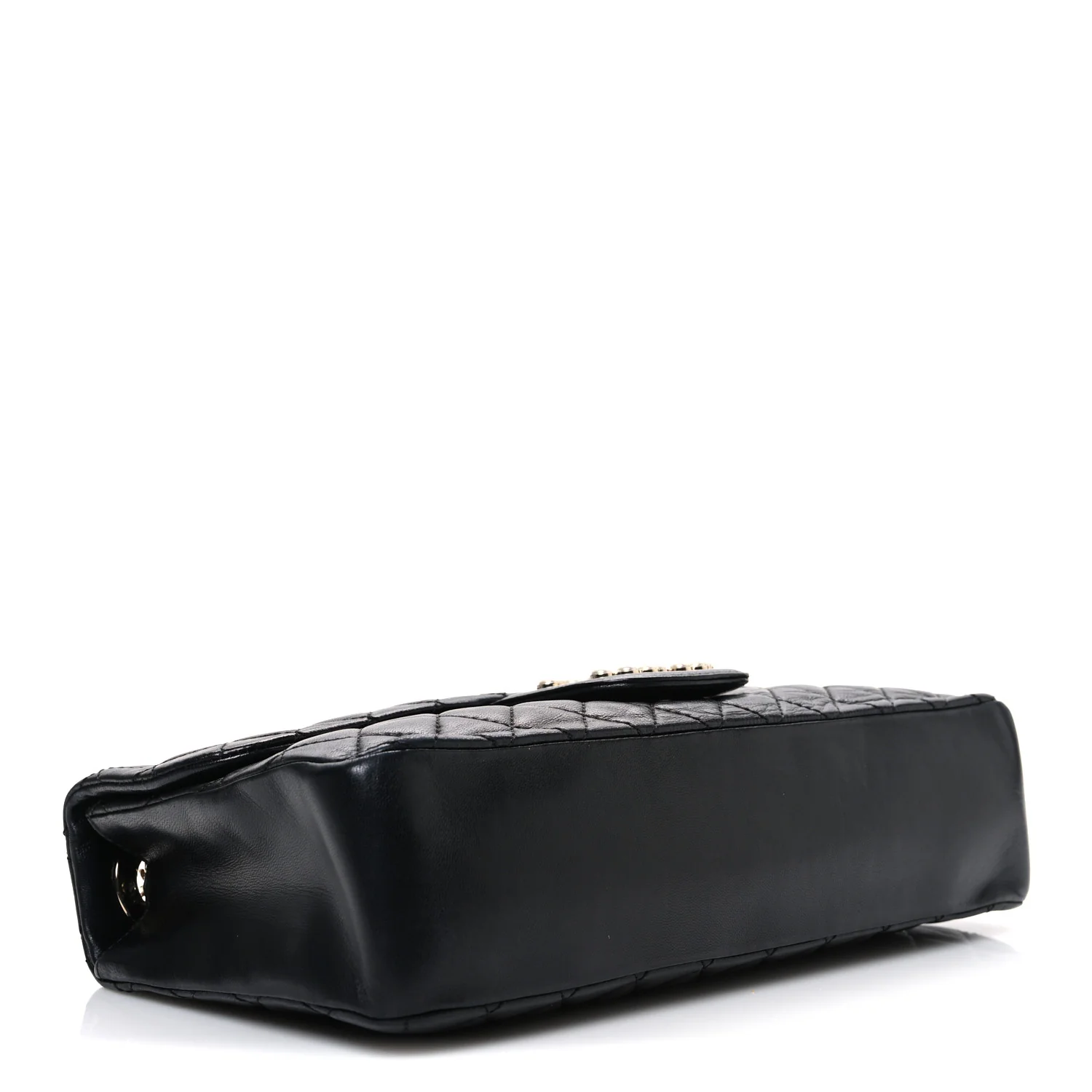 Lambskin Medium Westminster Pearl Flap Black