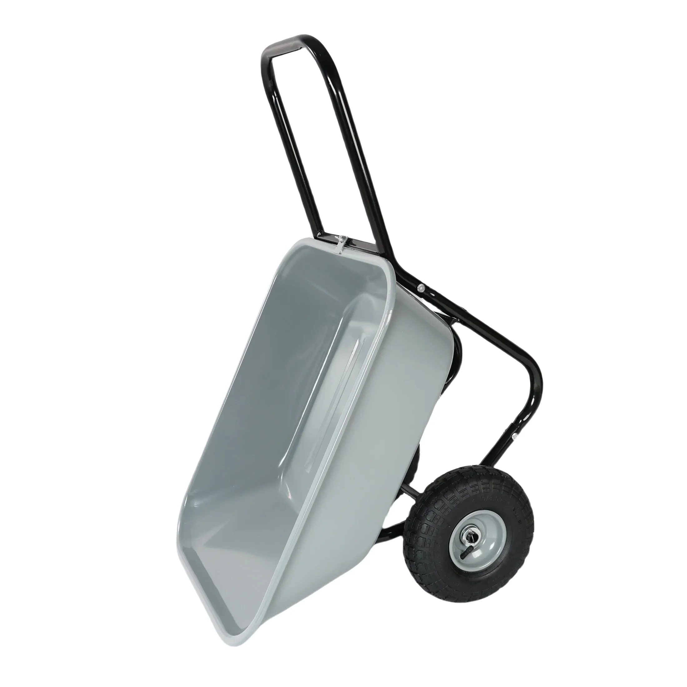 Unbranded Garden Cart with 10-Inch Pneumatic Wheels, Yellow and Black