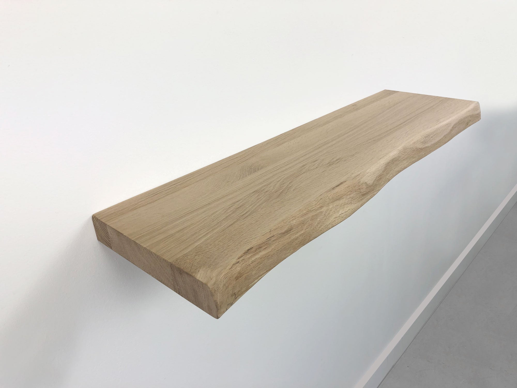 WOODBROTHERS zwevende wandplank eiken boomstam 120 x 20 cm