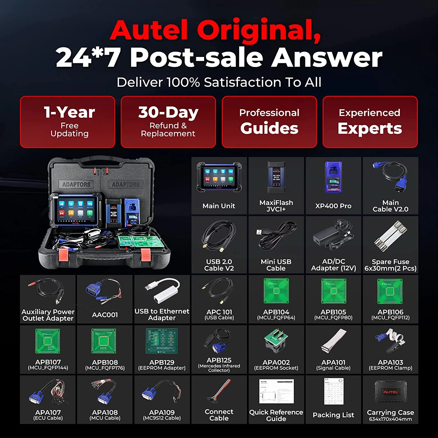 Autel Maxiim IM608 II Key Fob Car Diagnostic Scan Tool with XP400 PRO, Advanced, CANFD/Doip, with Free MKPA - KIT, G - BOX2 & APB112