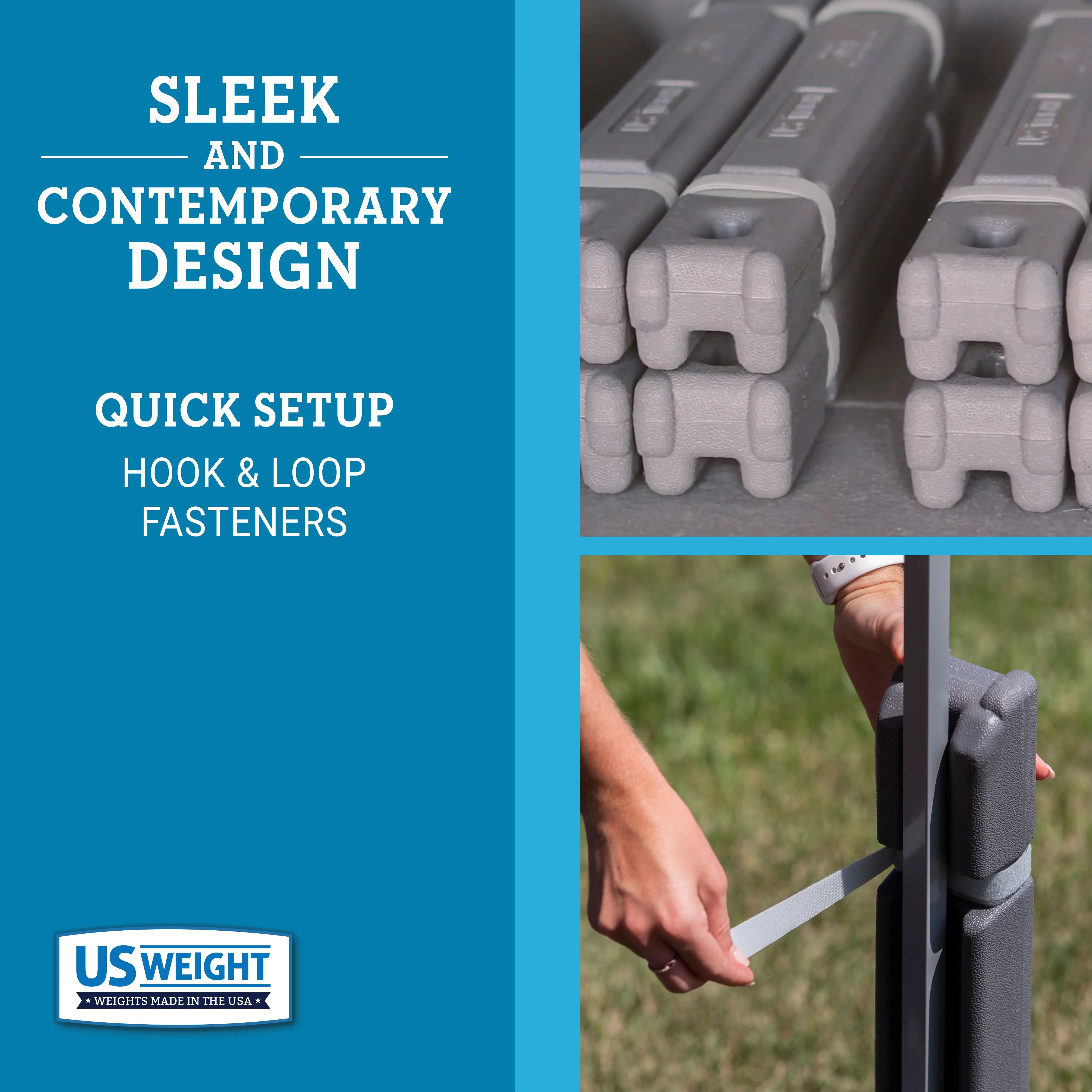 US Weight Four 15 - Pound Ingot Canopy Weights Secure Tents and Canopies �?60 Pounds Total