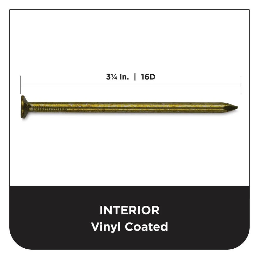 PRO-FIT 3-1/4 in. (16D) Vinyl Coated Sinker Framing Nails, 5 lb Box (310-Count)