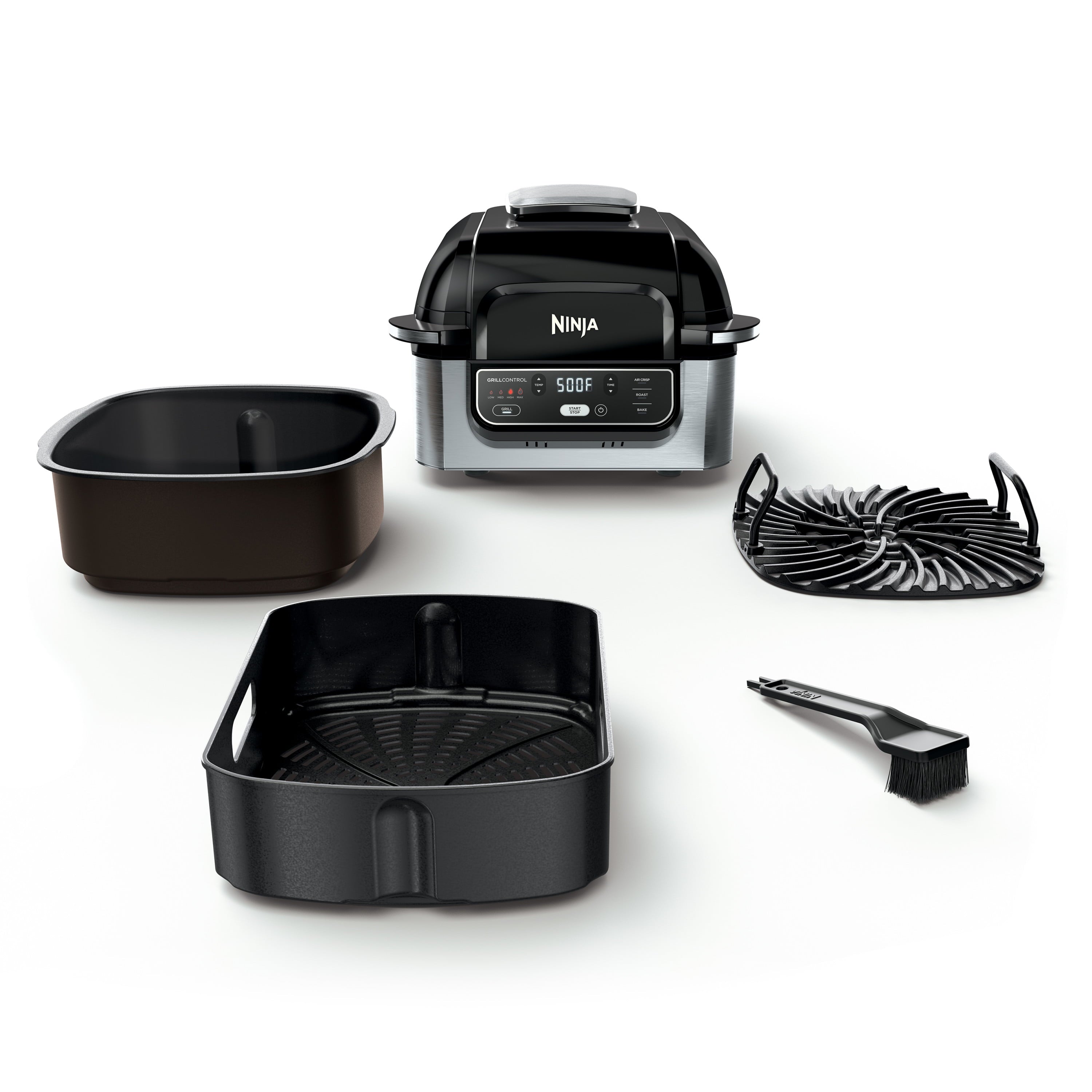 4-in-1 Indoor Grill with 4-Quart Air Fryer. Roast. & Bake. AG300