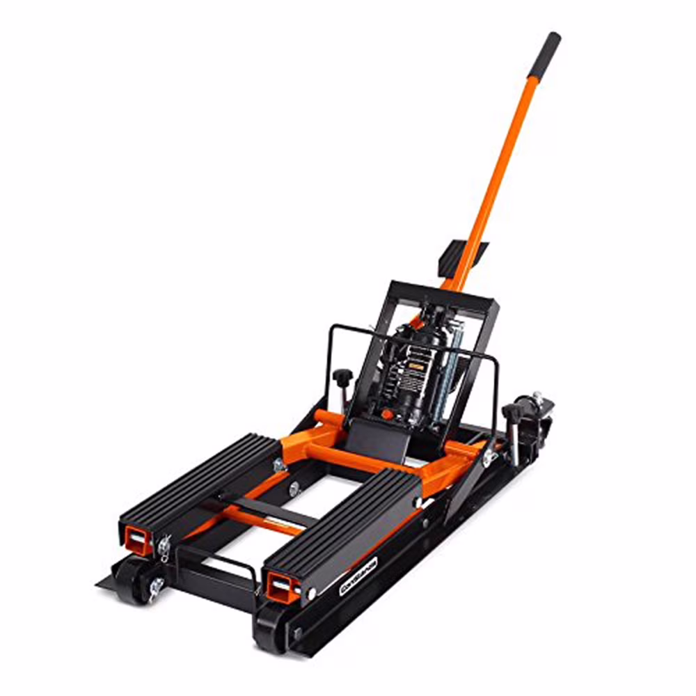 KFFKFF 1500 lb Hydraulic Motorcycle ATV Lift Jack Hydraulic Pump Hoist Jack ATV Dirt Bike Stand