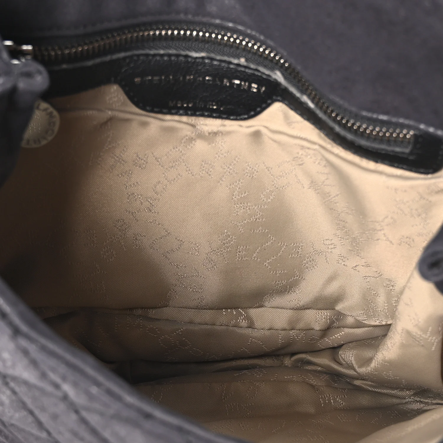 Shaggy Deer Quilted Falabella Shoulder Bag Black