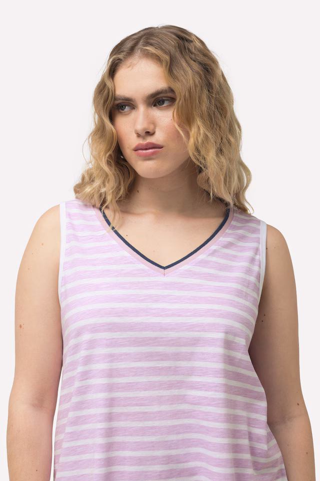 Striped V-Neck Tank Top