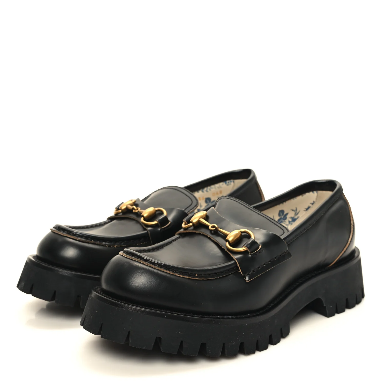 Cordovan Lux Womens Harald Horsebit 25mm Platform Loafers 36 38 Black