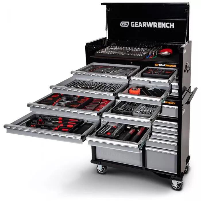 Coffret à outils combiné GEARWRENCH 277 pièces avec coffre et armoire à roulettes