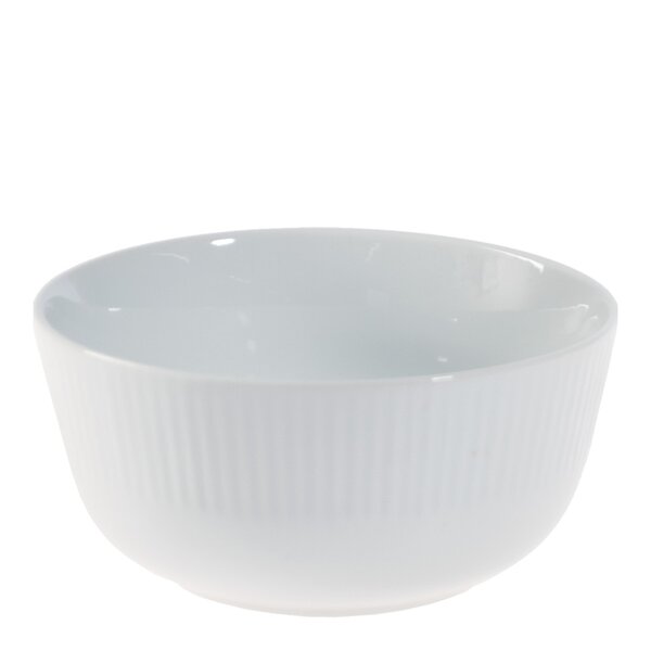 Groovy skål 14 cm hvitt porselen