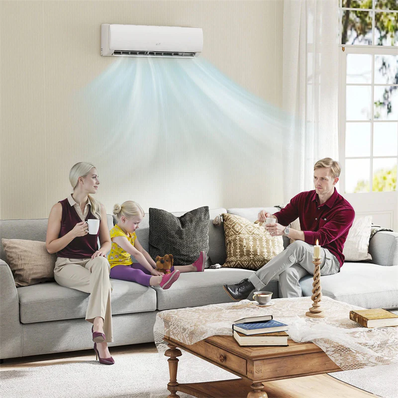 23000 BTU Mini Split Air Conditioner, 208/230V 17 SEER2 Wifi Enabled Inverter Split AC & Heater Pump System Cools Up to 1500 Sq.Ft, Work with Alexa