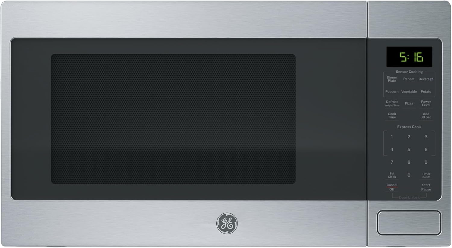 GE Countertop Microwave Oven, 1150 Watts, 1.6 CuFt., Stainless Steel