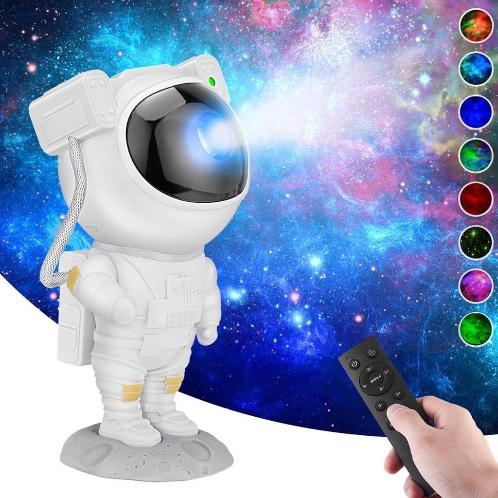 Jeryswet Astronaut Galaxy Light Projector, Space Buddy Projector Night Light for Bedroom with Remote Control and Timer, Astro Alan Star C