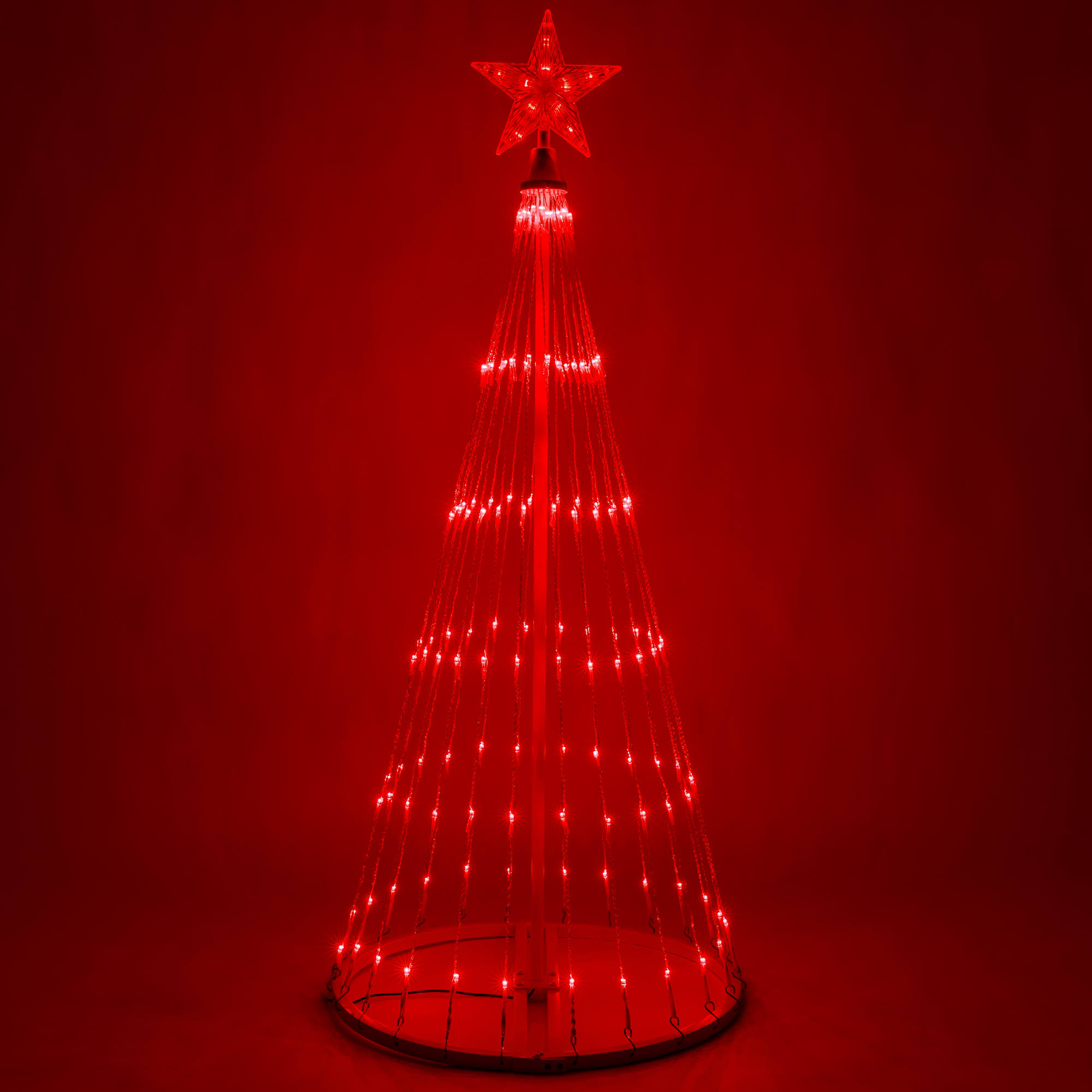 4-ft. Red LED Animated Outdoor Lightshow Christmas Tree