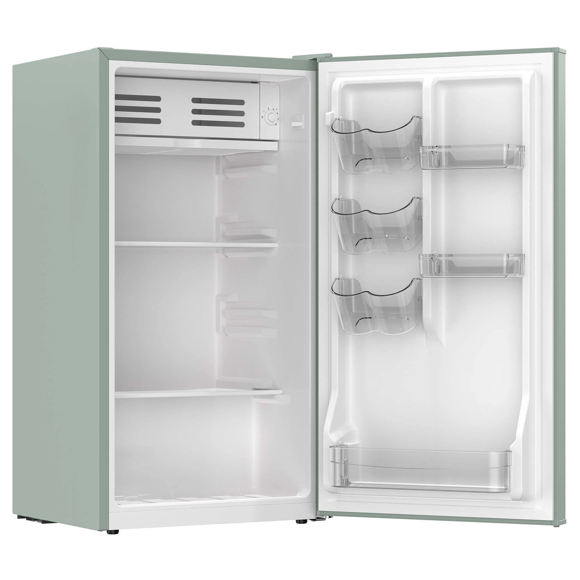 3.1 cu. ft. retro compact fridge built-in side bottle opener W: 18.9" x L: 17.95" X H: 33.27" (Sage)(Green) - Image 8