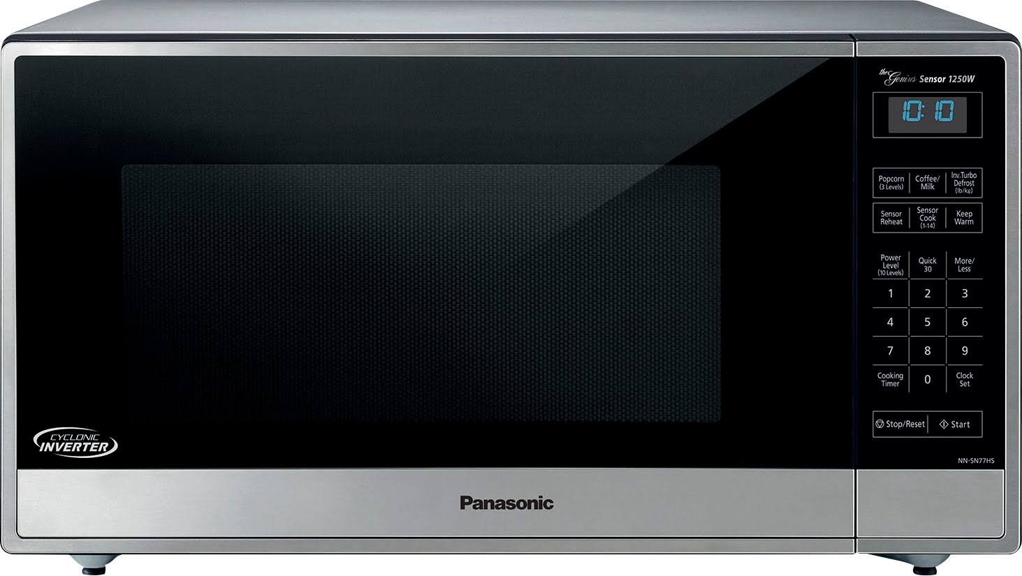 Panasonic - 1.6 Cu. ft. Family-Size Microwave - Stainless Steel/Silver NN-SN77HS