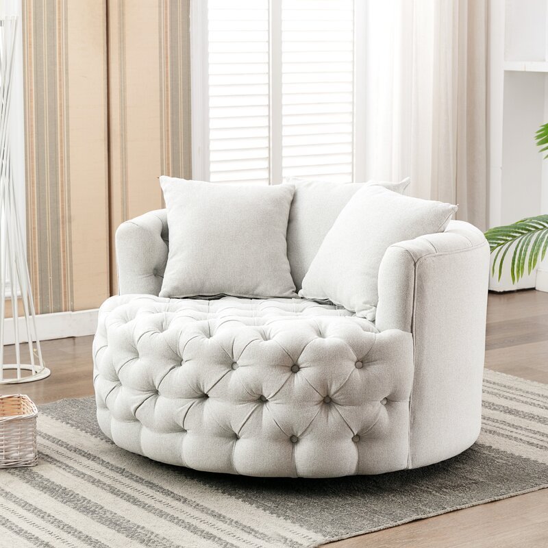 Fauteuil d'appoint surdimensionné capitonné Damis de 42,5 pouces de large