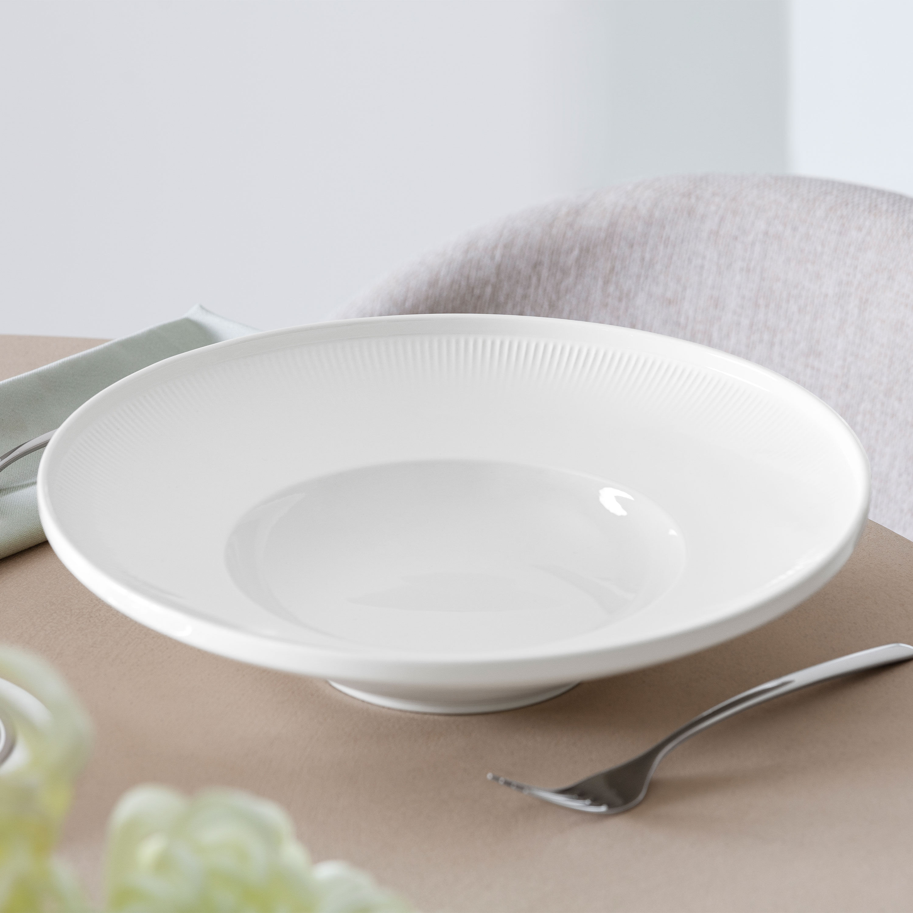 Afina Soup bowl - White, 11.5'', Premium Porcelain