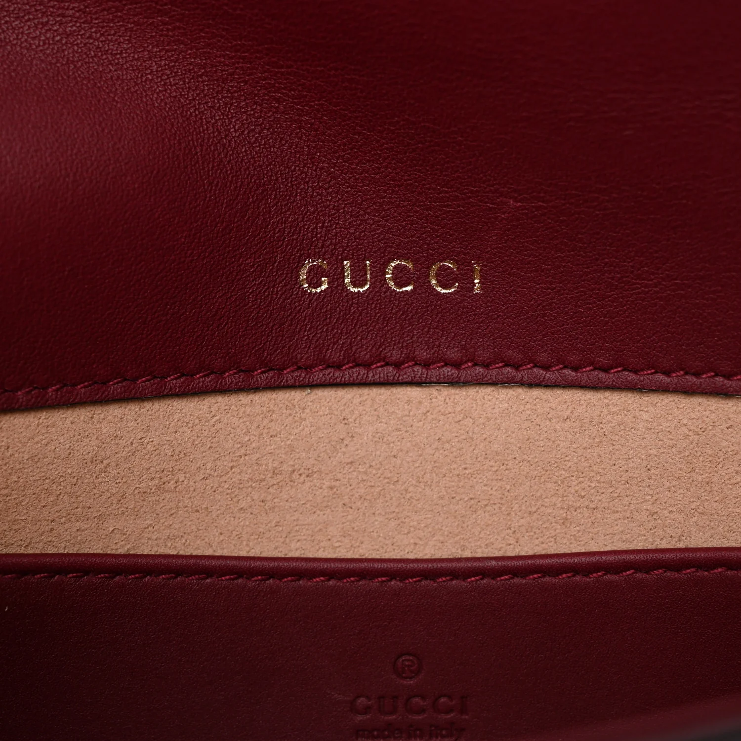 GG Supreme Monogram Azalea Calfskin Horsebit 1955 Mini Bag Beige Ebony Rosso Ancora
