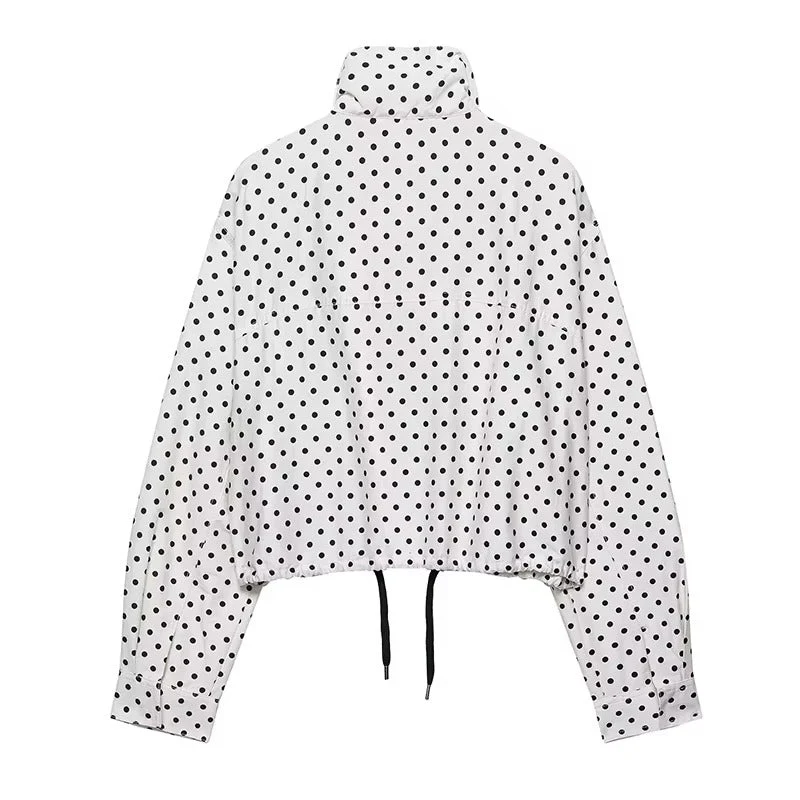 Veste courte à pois pour femmes
