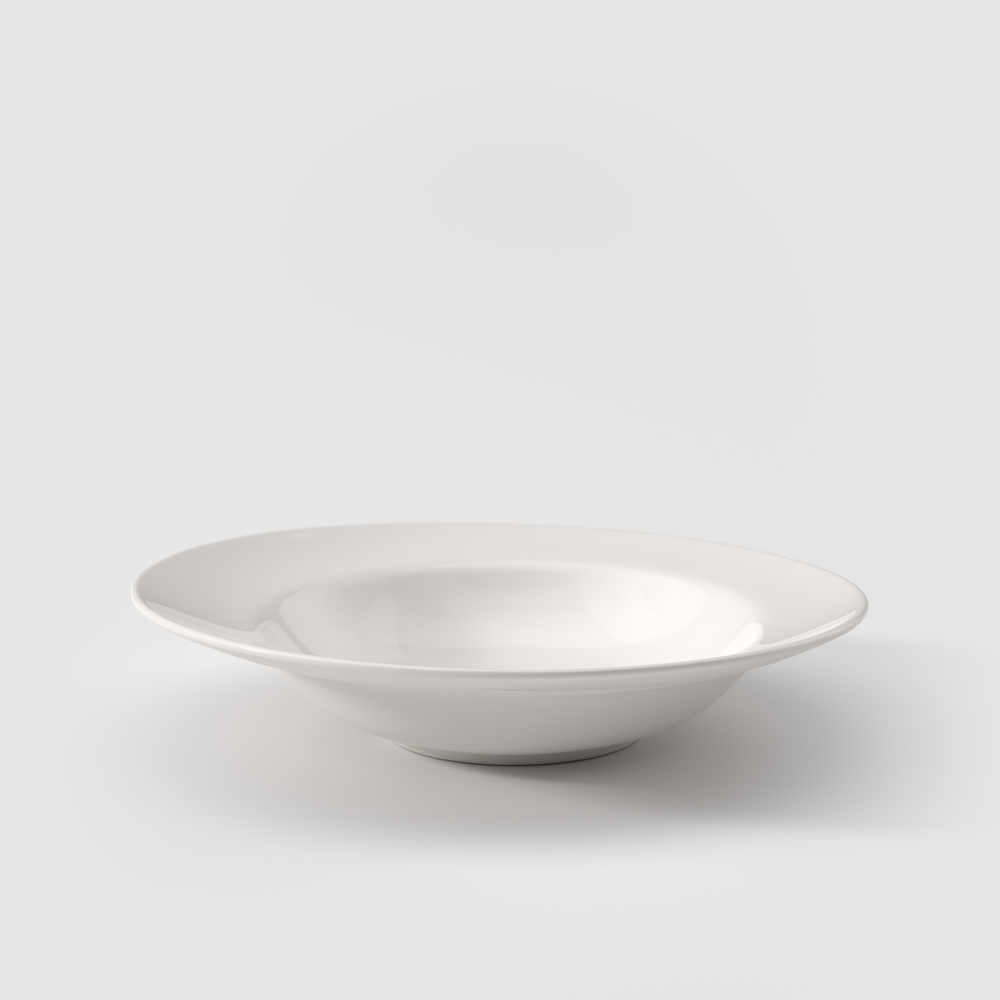 Flow Pasta bowl - White, 11.7'', Premium Porcelain
