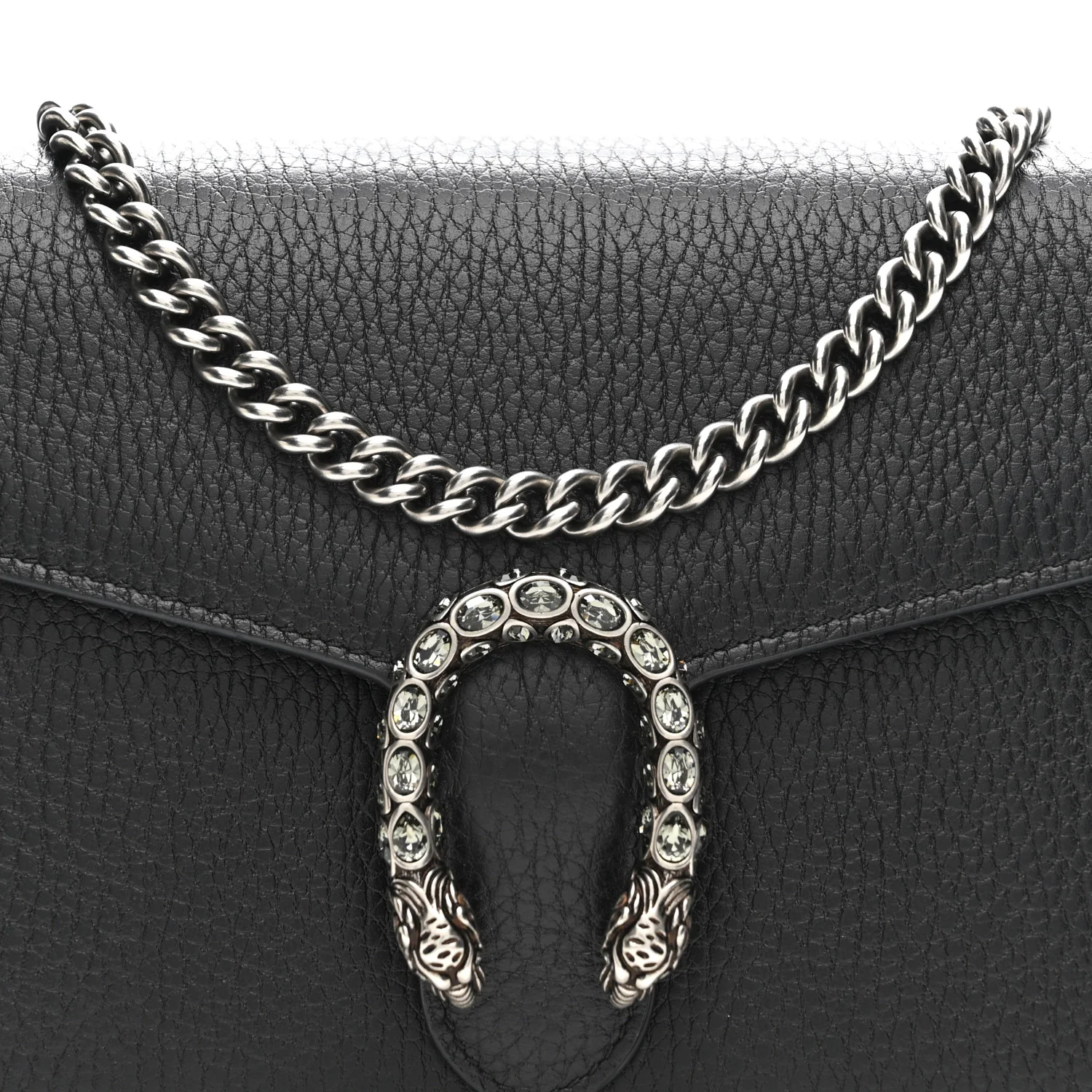 Calfskin Mini Dionysus Chain Wallet Black