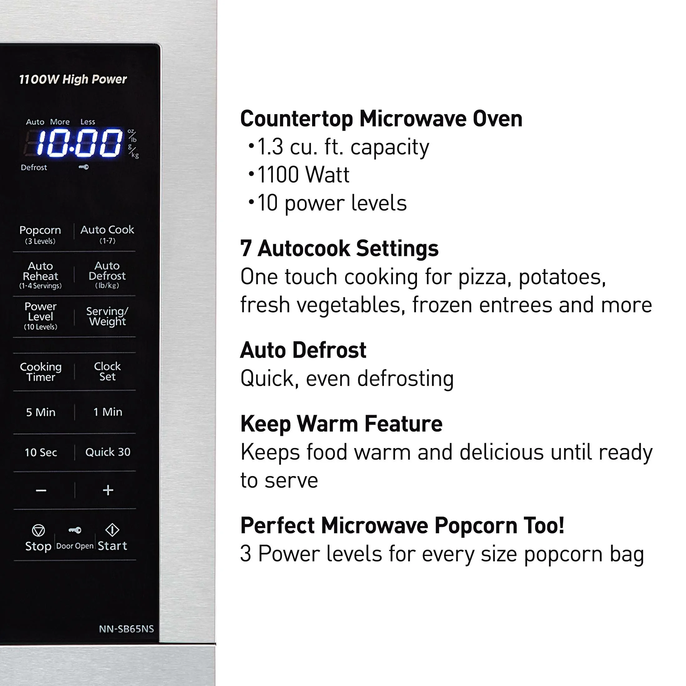 1.3 cu ft Countertop Microwave Oven in Glass Door - Image 2