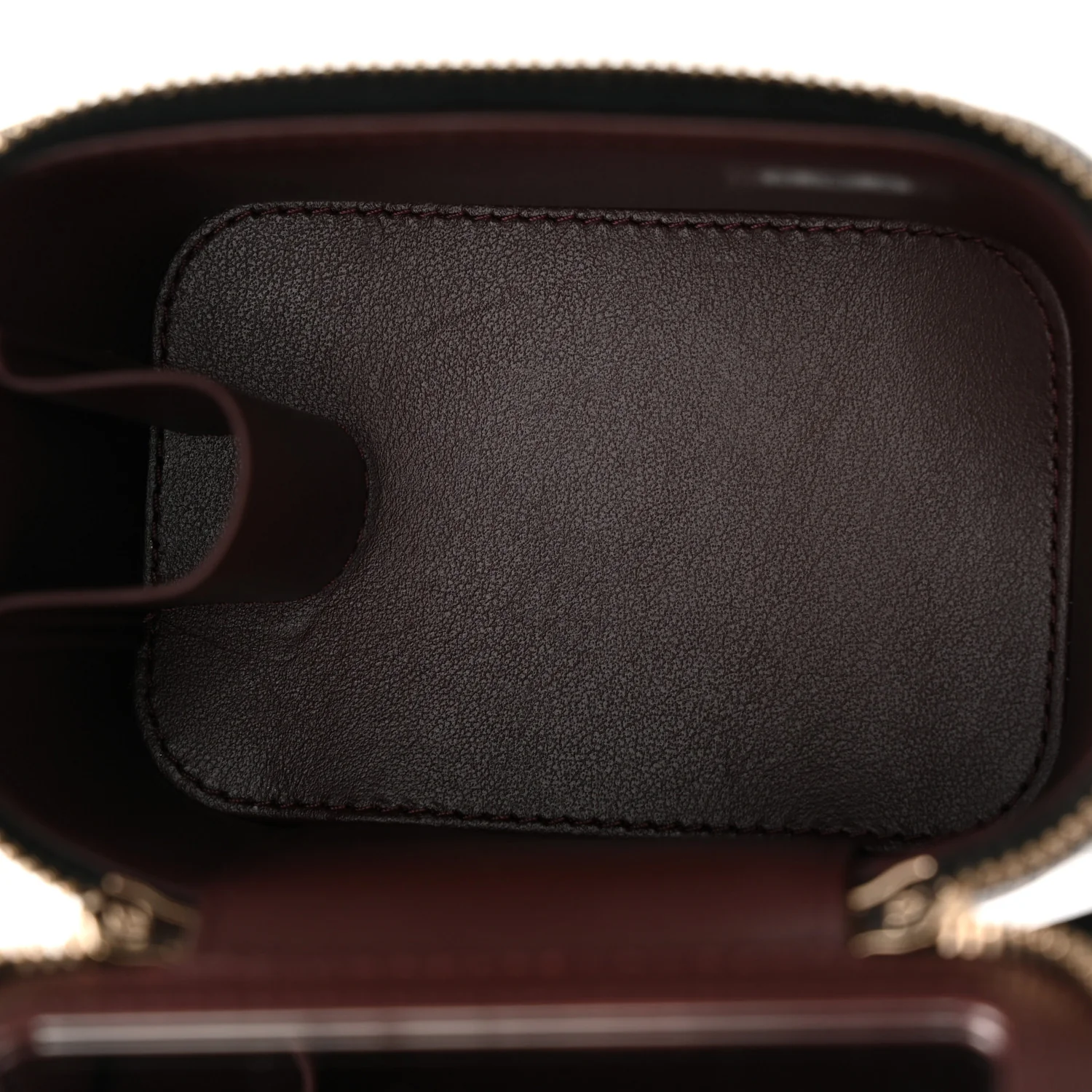 Caviar Quilted Mini Vanity Case With Chain Black